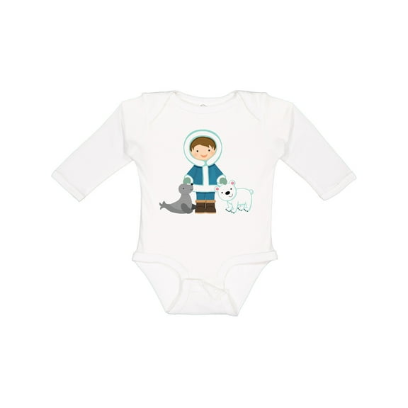 Inktastic Eskimo Boy Cute Alaska Boys Long Sleeve Baby Bodysuit