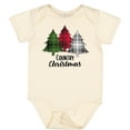 thumbnail image 3 of Inktastic Country Christmas Plaid Trees Boys or Girls Baby Bodysuit, 3 of 5