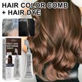 thumbnail image 1 of Champú de tinte para el cabello a base de hierbas naturales de 80 ml con peine para todo tipo de cabello (castaño) Ygjytge Para estrenar, 1 of 8