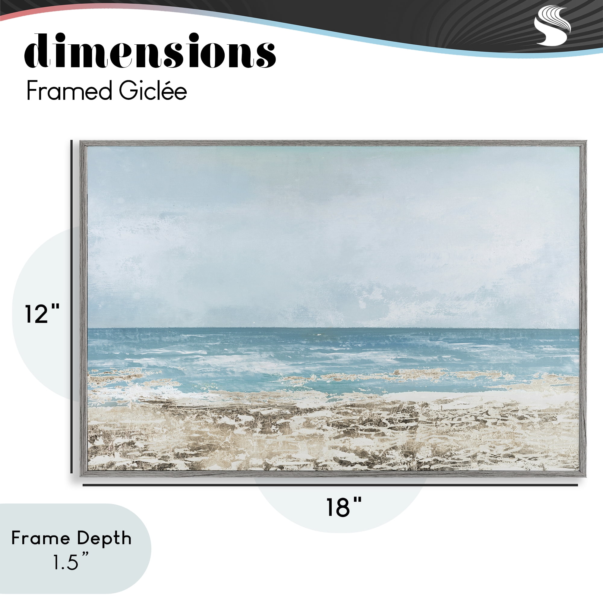 Stupell Industries Peaceful Mood Coastal Scene Gray Framed Giclee Art, design by Lorenzo Collective