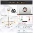 thumbnail image 4 of 4 Lights Gold Sputnik Chandelier Globe Chandeliers, L31" Large Mid Century Long Ceiling Pendant Light Fixtures with Milk Glass Globe Shades for High Ceiling Living Room Foyer Dining Room Bedroom, 4 of 7