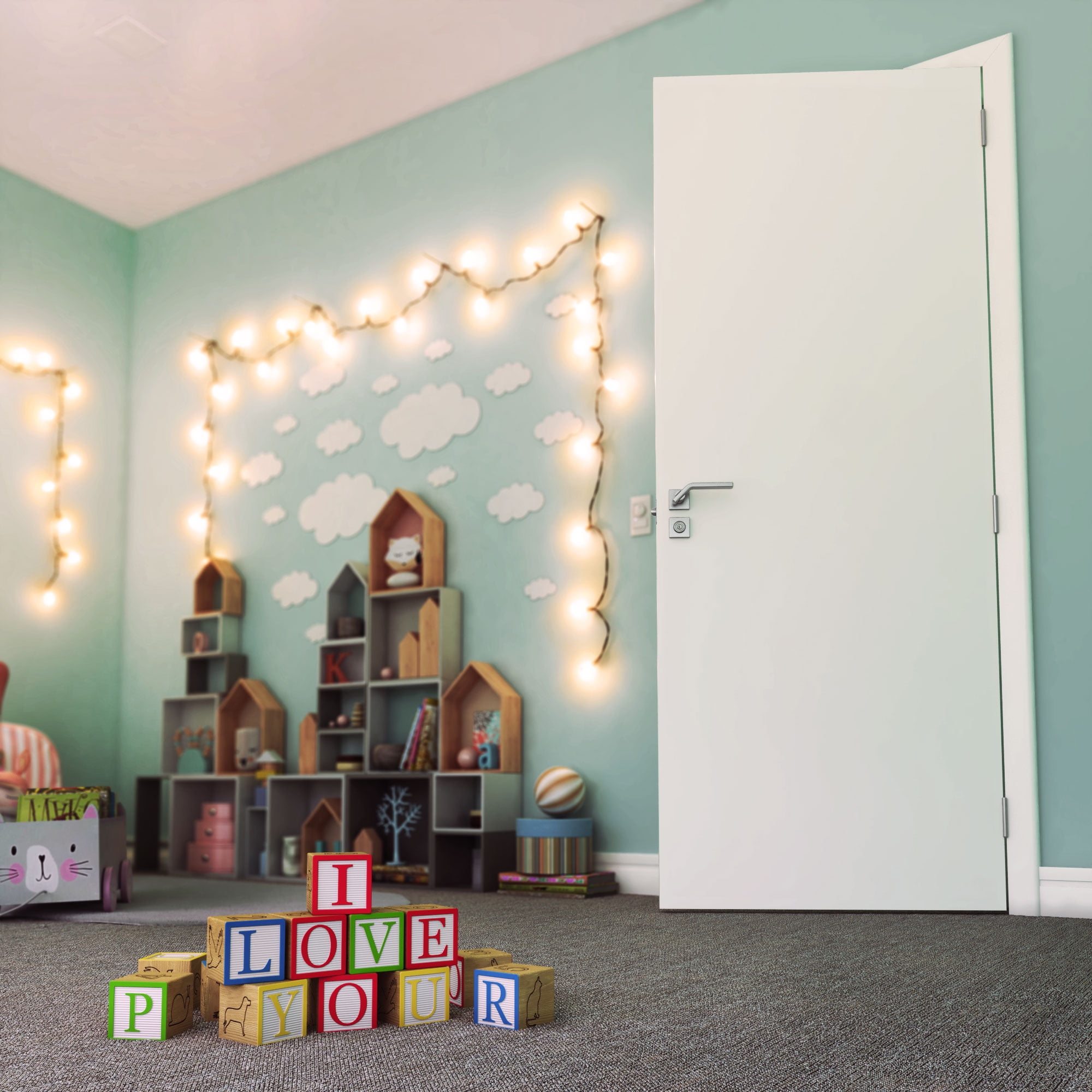 EightDoors 80" x 24" x 1-3/8" Semi-Solid White Primed Core Flush Wood MDF Interior Slab Door (Washington)