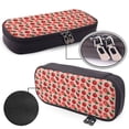 thumbnail image 4 of Lsque Tomatoes Printed Big Capacity PU Leather Pencil Case Large Pencil Pouch Stationery Pen Bag Pencil Holder for Teen, 4 of 6