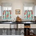 thumbnail image 2 of Kitchen Window Curtains over Sink Pioneer Pink Peel Small Window Treatment White Cafe Short Curtains for Bathroom Tier Drapes 27.5x24inch, 2 of 4
