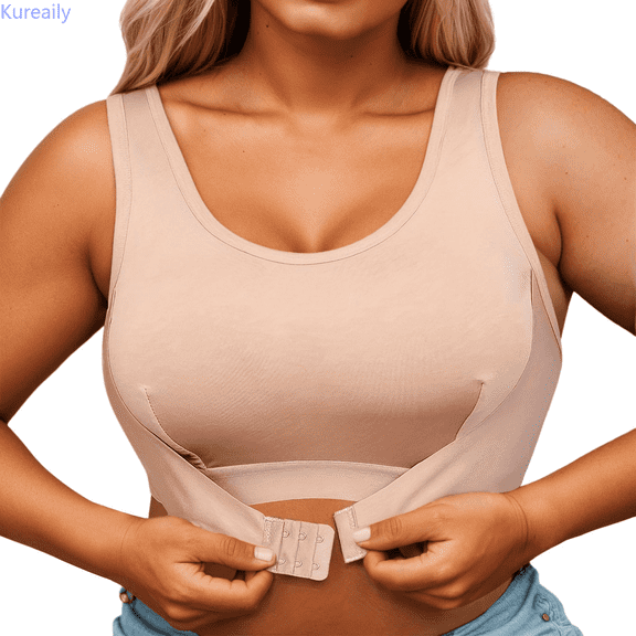 Kureaily Comfortable Sports Bra For Everyday Wear Plus Size Front Closure Adjustable Back Support Design Perfect For All Seasons Bras for Women