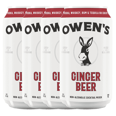 Owen’s Craft Mixers Ginger Beer HandA with Premium Ingredients Vegan & Gluten-Free Soda Mocktail and Cocktail Mixer
