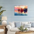 thumbnail image 3 of Stupell Industries Traditional Red & Blue Boats at Sunset Canvas Art, 30 x 24, by Franklyn Gregory, 3 of 8