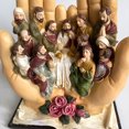 thumbnail image 4 of OOKWE Jesús Personaje Religioso Figura Resina Estatua La Última Cena En La Palma, 4 of 8