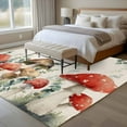 thumbnail image 5 of Area Rug 60×96in, Farmhouse Mushroom Eucalyptus Leaf Floor Carpet Living Room Rug, Country Plant Linen Texture Non-Slip Welcome Mat Indoor Rugs for Bedroom Dining Room, 5 of 9