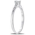 thumbnail image 4 of FB Jewels 10kt White Gold Womens Round Diamond Solitaire Promise Bridal Ring 1/8 Cttw, 4 of 4