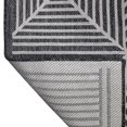thumbnail image 4 of 7'6"x 9'6" Elora Grid Lines, Grey Indoor Outdoor Rug, 4 of 4
