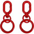 thumbnail image 1 of PATIKIL 2.2" Swivel Snap Hooks with Key Rings, 2Pcs Double Opening Metal Oval Swivel Spring Clasp Clip with O Ring for DIY Crafts Jewelry Lanyard Making, Red, 1 of 6