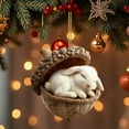thumbnail image 2 of HomeDM Animal Acorn Ornaments - 2D Flat Acrylic Forest Animal Christmas Tree Hanging Pendant Animal Decoration Christmas Ornament for Home Decor, 2 of 6