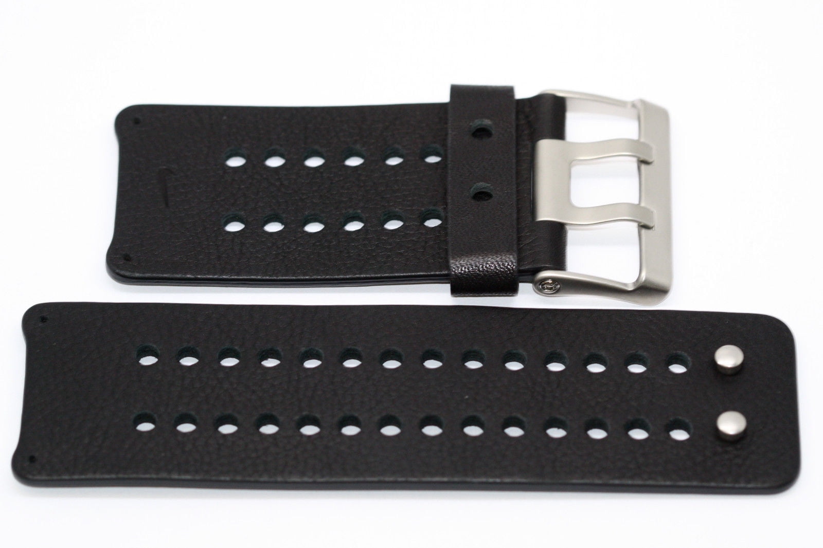 NIKE SLEDGE BLACK LEATHER REPLACEMENT RUBBER WATCH BAND WC0064 ...