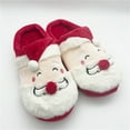 thumbnail image 3 of JYYYBF Women Men Christmas Santa Slippers Soft Warm Comfy Plush Slip-on Indoor Bedroom House Shoes for Adults, 3 of 6