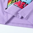 thumbnail image 6 of HILEELANG Big Girls' Long Sleeve Tee Shirt Cotton Crewneck Butterfly Graphic Tops T-Shirts Purple Green 3 Packs Sets 10Years, 6 of 7