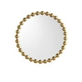 thumbnail image 5 of 27"D Round Hanging Beaded Mirror, Luxury Home Accent Mirror with Metal Frame and Large Bead Detail, Marlowe Spherical Vanity Mirror for Home Decoration, Entryway, Bedroom, Bathroom, Gold, 5 of 8