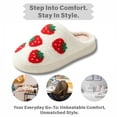 thumbnail image 6 of BERANMEY Cute Strawberry Slippers for Women Perfect Soft Plush Comfy Warm Slip-On Happy Face Slippers fo Women Indoor fluffy Smile House Slippers for Women and Men Non-slip Fuzzy Flat Slides, 6 of 9
