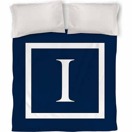 IDG Classic Block Monogram Duvet Cover, Blue