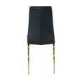 thumbnail image 4 of Dining Chairs Set of 4, Modern Upholstered Dining Chairs with Faux Leather Padded Seat, High Back and Gold Metal Legs, Dining Room Side Chairs for Kitchen, Living, Bedroom(Black), 4 of 9