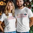 thumbnail image 4 of Camisetas informales de manga corta con estampado navideño para hombre, 4 of 8