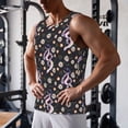 thumbnail image 5 of Uemuo Snake And Floral1 Pattern Men's Muscle Shirts Sleeveless Dry Fit Gym Workout Tank Top Lightweight Sports Tank Top Beach Tank Top, Loose-fit Sleeveless Shirt-3X-Large, 5 of 7