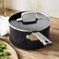 thumbnail image 4 of GreenPan x Bobby Flay 2.53QT Saucepan with Glass Lid, Professional Grade Aluminum, Ceramic Nonstick, Induction Suitable, Stay-Cool Silicone Handle, Dishwasher & Oven Safe, Black, 4 of 8
