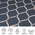 thumbnail image 6 of Safavieh Courtyard Linnet Geometric Indoor/Outdoor Area Rug, Navy/Beige, 6'7" x 6'7" Round, 6 of 10