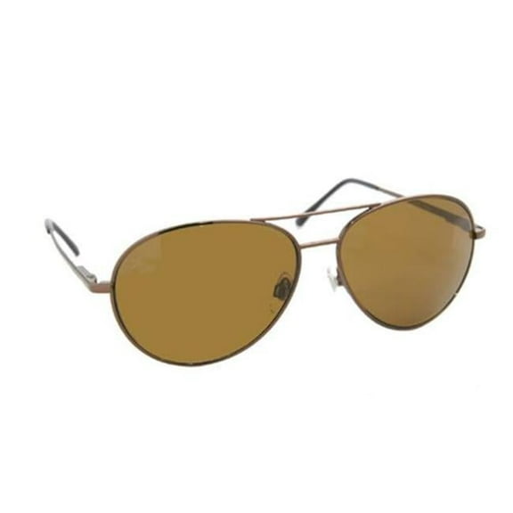 Coppermax 3708GPP BRN/AMBER Aviator Polarized Sunglasses - Shiny Brown - Amber Lens