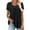 Black, variant on Lovskoo 2024 Womens Summer Tops Pleated Crewneck Corded Short Sleeve Solid Color Basic Tunic Shirts Tops Blouses Black 2XL
