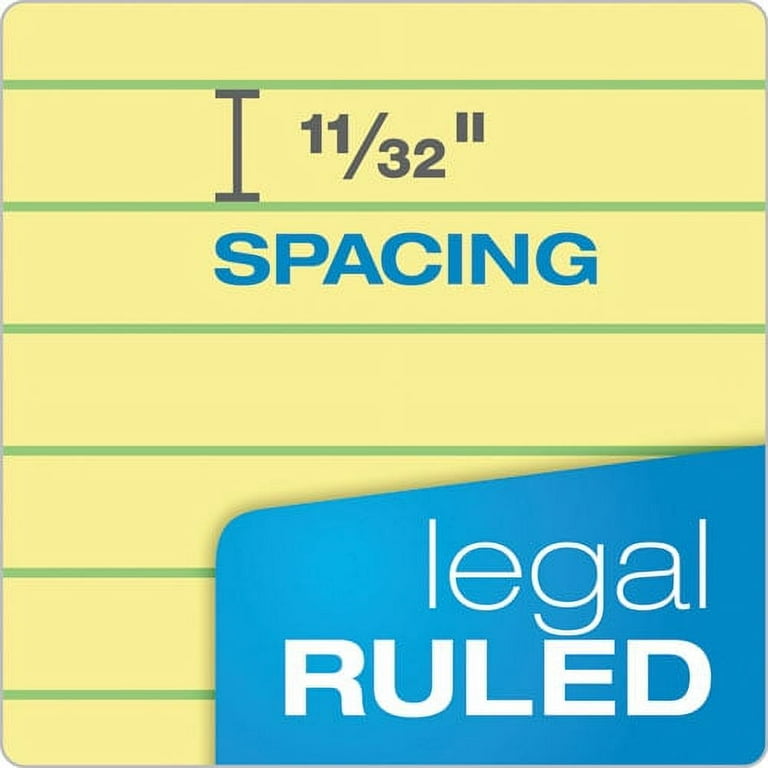 Gold Fibre Quality Writing Pads, Wide/Legal Rule, 50 Canary-Yellow 8.5 x 11.75 Sheets, Dozen Gold Fibre Quality Writing Pads, Wide/Legal Rule, 50 Canary-Yellow 8.5 x 11.75 Sheets, Dozen