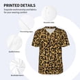 thumbnail image 3 of KLL Gold Glitter Leopard for Men's Baseball Shirts,Short Sleeve Casual Shirts Button Down Shirt for Men Beach Summer Wedding Shirt-X-Large, 3 of 7