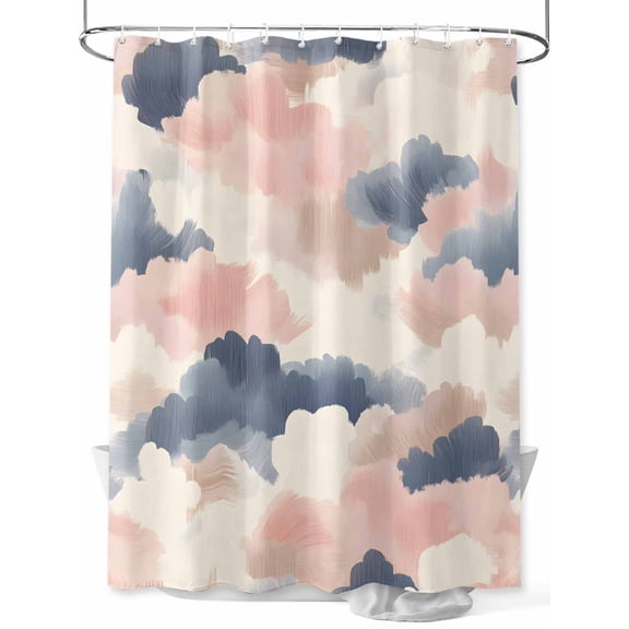Abstract Art Shower Curtain Set ,Waterproof Fabric Shower Curtains Modernism Gradient Pink Blue Color Block Shower Curtains for Bathroom,Bathroom Decor 36"x72"