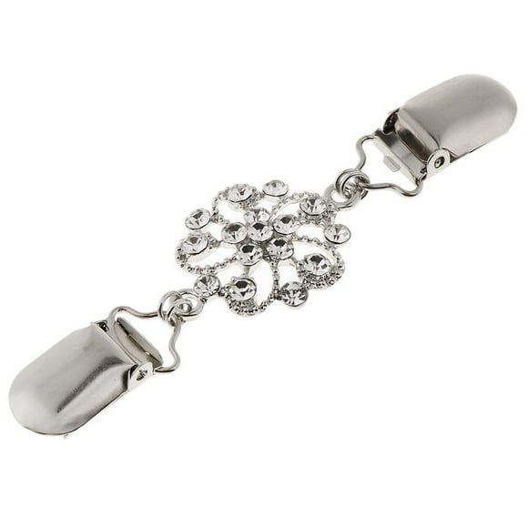 Lady Rhinestone Clip Broche Mantón Blusa Suéter Camisa Collar Titular Zulema clip de suéter cardigan clip