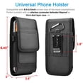 thumbnail image 2 of Phone Holster for Motorola Moto G Power 2022 G Stylus 5G G Pure G Play G Fast G7 Power G7 Play G7 Plus G6 E 2020 E6 Z4 Z3 Nylon Cell Phone Pouch Belt Holder Carrying Case with Clip Loop,Black, 2 of 7
