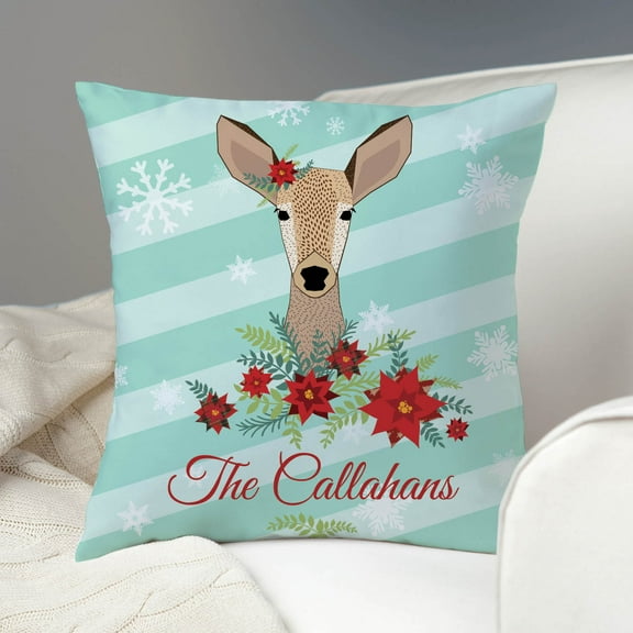 Doe A Deer Personalized Throw Pillow