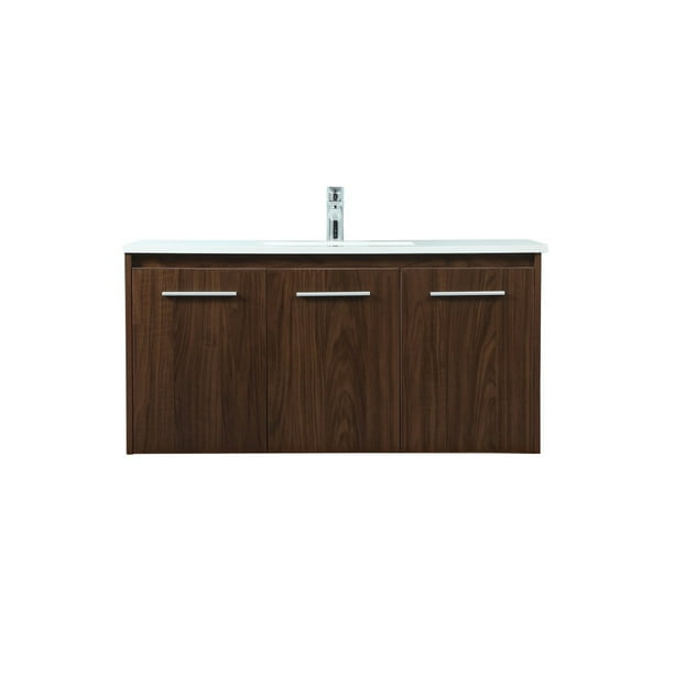 40 Inch Single Bathroom Vanity In Walnut Com 40 Inch Single Bathroom Vanity In, Floating Bathroom Vanity 40 Inch