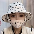 thumbnail image 3 of Outdoor Sports Fashion Wide Brim Women's Ponytail Hat Dust Mask Hat With Mask Agricultural Work Hat Sunscreen Hat Fisherman Hat Tea Picking Cap 7, 3 of 8