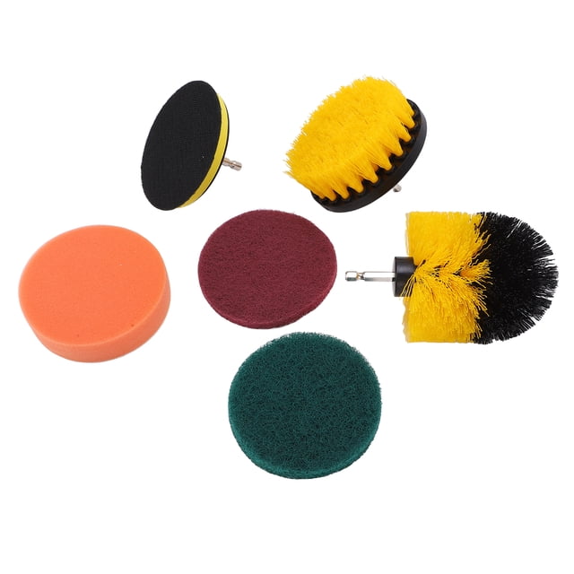Accesorio de cepillo para taladro, juego de 6 piezas, kit de limpieza para fregar y depurar, juego de cepillos para taladro para detalles, máxima comodidad