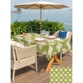 thumbnail image 4 of Outdoor Tablecloth with Umbrella Hole and Zipper, Sage Green Floral Rectangle Table Cloth 60x102 Inch Waterproof Tablecloth, Spring Flowers Modern Abstract Art Farmhouse Picnic Table Cover for Patio, 4 of 7