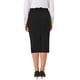thumbnail image 3 of Falda Lápiz para Mujeres Inspire Chic, Cintura Alta, Con Pliegues en la Parte Frontal, Falda Bodycon para Oficina, Color Negro, Talla M, 3 of 5
