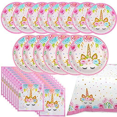 birthday napkins tablecover shelling serve guests plates including supplies