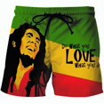 thumbnail image 1 of Pantalones cortos con estampado 3D de cantante de Rock para hombre, Shorts deportivos de ocio al aire libre, alta calidad, secado rápido, playa, gimnasio Fivean unisex, 1 of 1