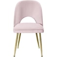 thumbnail image 3 of Meridian Furniture Logan Pink Velvet Dining Chair (Set of 2), 3 of 5