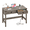 Gray, variant on Farmhouse Computer Desk with 2 Drawers, 39 Inch Small Office Computer Desk with Power Outlets, Compact Writing Study Desk for Small Spaces, Antique White