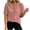 #332-Pink, variant on Summer Short Sleeve Womens Tops V Neck Loose Fit Solid Color Casual Blouses with Lace Trim and Swiss Dot Detail Soft Breathable Tops for Daily Wear