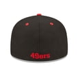 thumbnail image 4 of Men's New Era  Black/ San Francisco 49ers Flipside 2Tone 59FIFTY Fitted Hat, 4 of 6