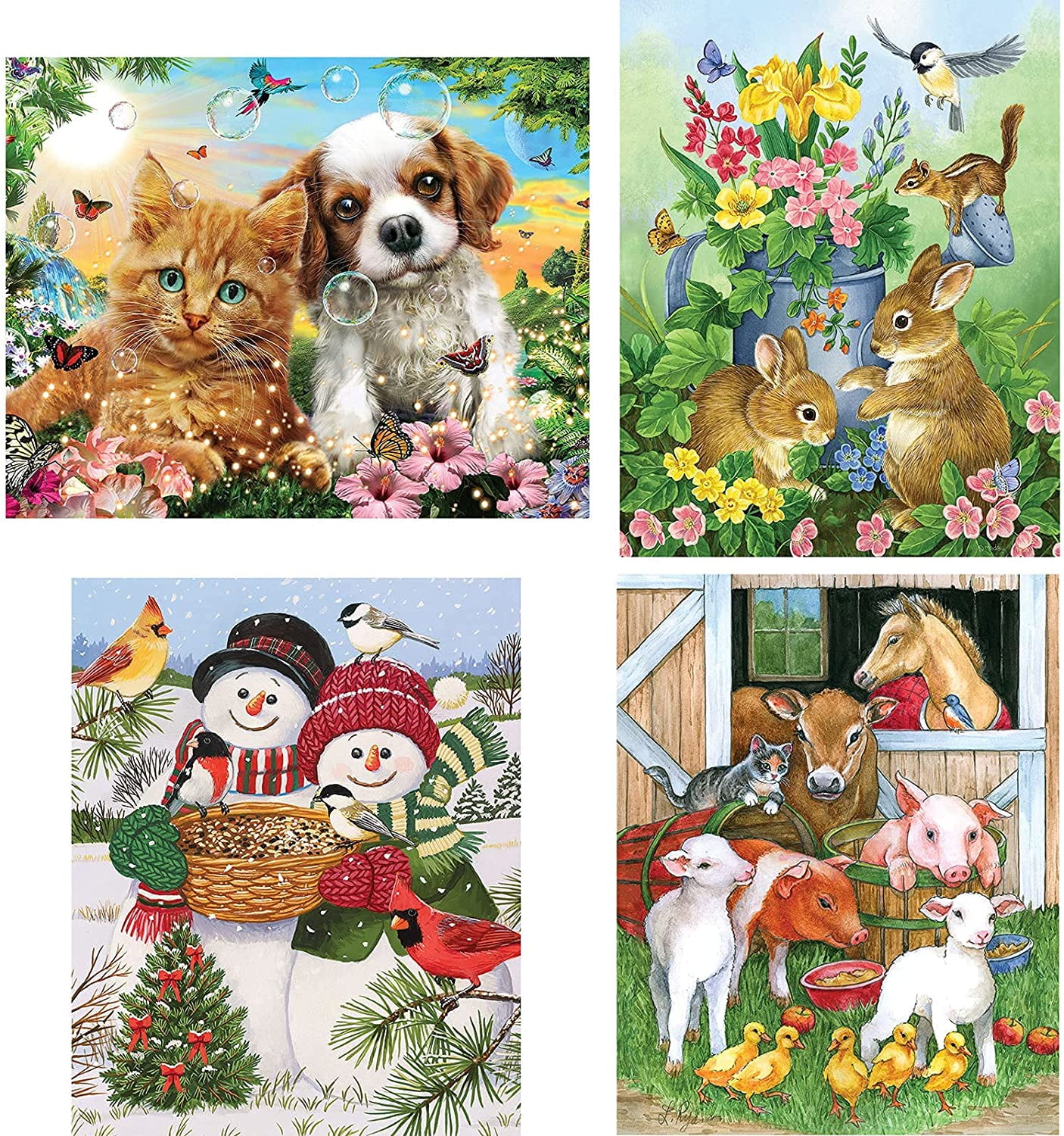 Set of 4 100 Piece Jigsaw Puzzle for Adults William Vanderdasson 16"x20"