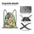 thumbnail image 6 of Kdxio Watercolor Blooming Cactus Print Drawstring Backpack Bag,Waterproof Draw String Back Sack, Gym Drawstring Bags Swim Bag For Unisex, 6 of 9