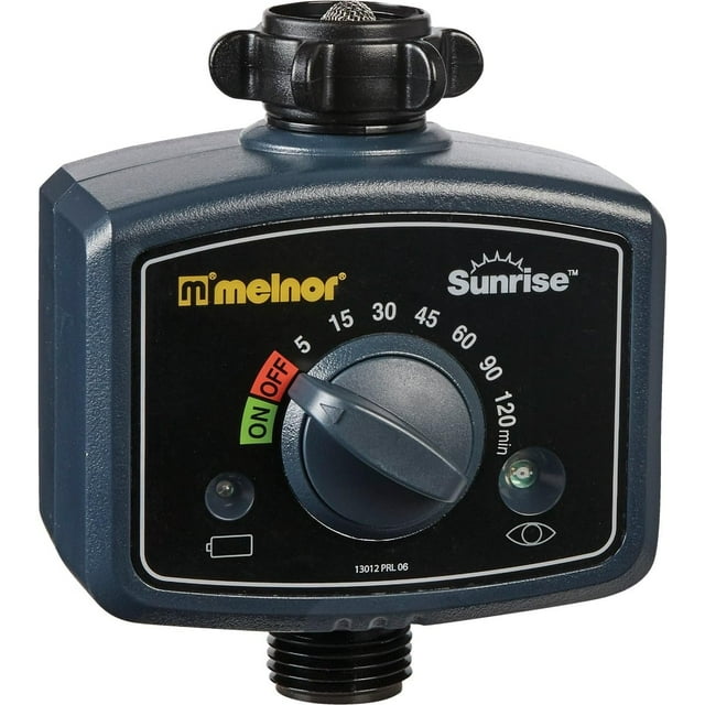 Temporizador de agua Melnor Sunrise con sensor UV automático para césped